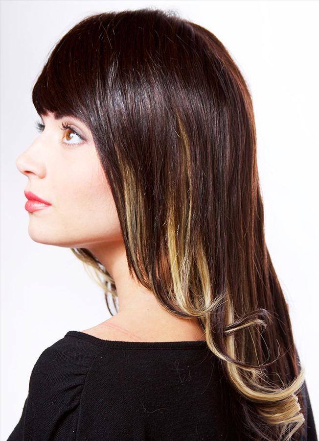 MEGA STREAKERS 14 1 piece Clip in Human Hair Extensions First